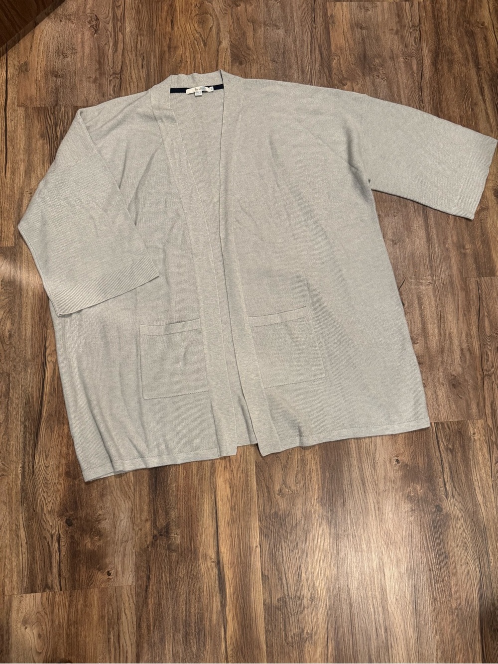 BODEN Light Gray Wool Blend Open Front Oversized Cardigan XL